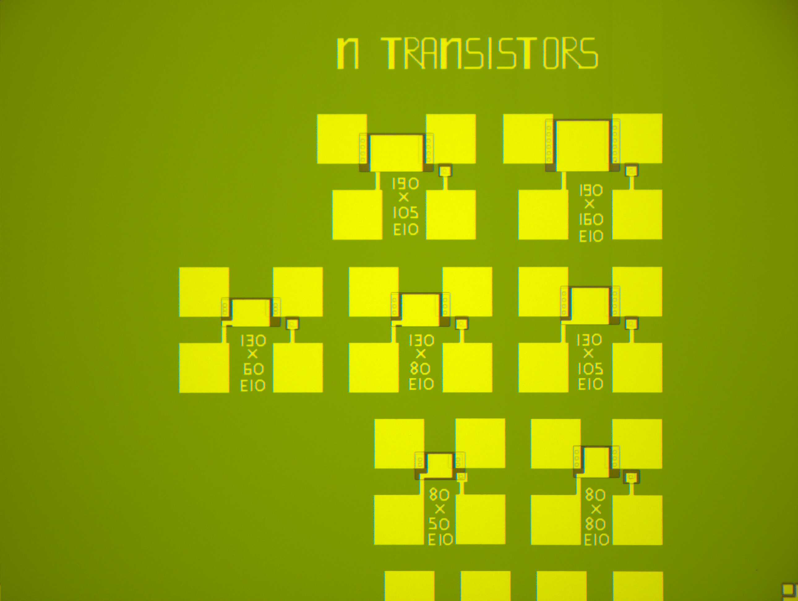 Figure C17: Picture of wafer N Type Transistors.
