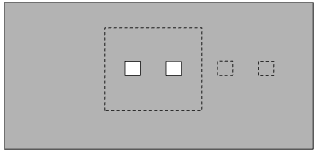 Figure A25: Lab #7 Top view of P+ Source and Drain(white squares) in the N- Well. Todd Kaiser, EELE407-13
