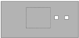 Figure A19: Lab #4 Top view of N- Well(grey box) and N+ source and drain(white box). Todd Kaiser, EELE407-13.